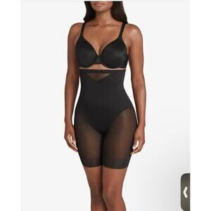 Miraclesuit NWT Black High Waist Thigh Slimmer Extra Firm Control 2X Shape wear